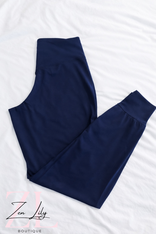 Yoga Waistband Active Joggers in Navy