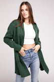 Hooded Open Front Sweater Cardigan - Multiple Colors Available