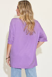 Bamboo V-Neck Drop Shoulder Tee - Multiple Color Options