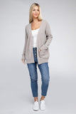 Melange Open Front Sweater Cardigan - Multiple color options