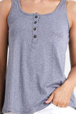 Square Neck Half Button Tank