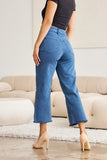 RFM Crop Chloe Tummy Control High Waist Raw Hem Jeans