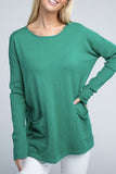 Viscose Front Pockets Sweater - 6 Color Options