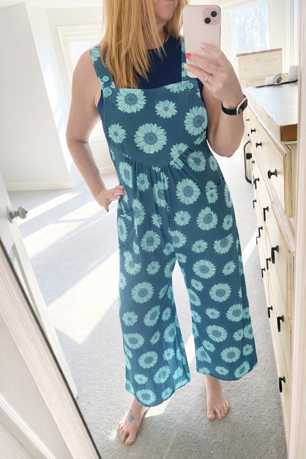 Sunflower Cropped Overalls