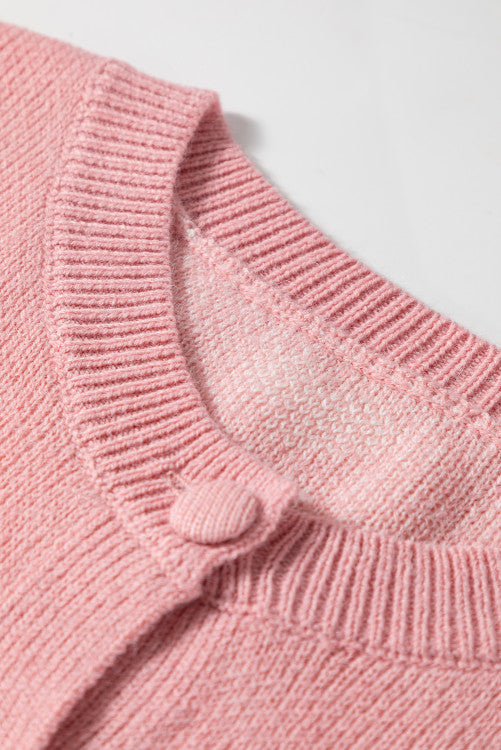 Button Up Heart Sweater