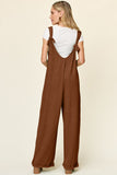 Textured Sleeveless Wide Leg Jumpsuit - Multiple Color Options