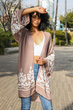 Embroidered Floral Vine Lightweight Kimono - multiple color options