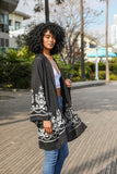 Embroidered Floral Vine Lightweight Kimono - multiple color options