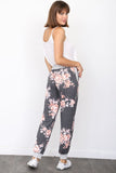 Plus Floral Drawstring Jogger