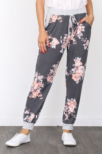 Plus Floral Drawstring Jogger