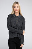 Brushed Melange Hacci Collared Sweater - 5 Color Options