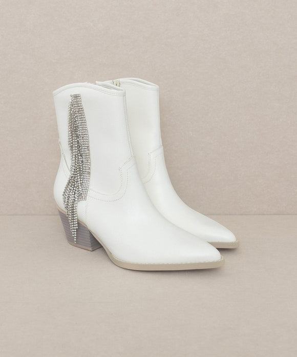 Rhinestone Fringe Boot - 2 color options