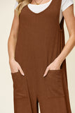 Textured Sleeveless Wide Leg Jumpsuit - Multiple Color Options