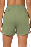 Cotton Drawstring Waist Shorts