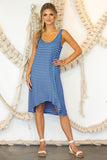 Flowy Soft Striped High Low Summer Dress