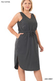 Drawstring Waist Dress - multiple colors