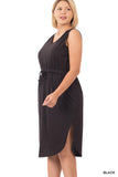 Drawstring Waist Dress - multiple colors