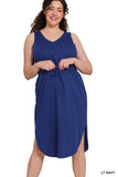 Drawstring Waist Dress - multiple colors