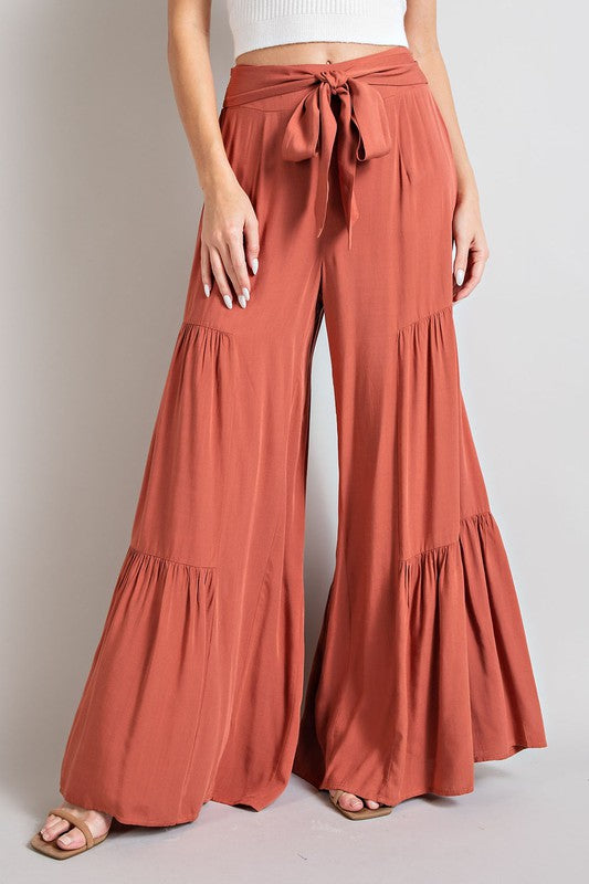 Tiered Wide Pants - Multiple Color Options