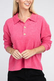 Brushed Melange Hacci Collared Sweater - 5 Color Options