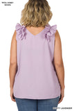 Plus Ruffle Sleeveless Top - multiple color options