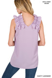 Ruffle Sleeveless Top - Multiple color options