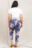 Plus Floral Drawstring Jogger