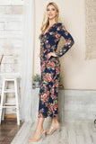 Floral Maxi Wrap Dress - 2 Color options