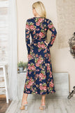 Floral Maxi Wrap Dress - 2 Color options