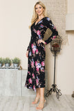 Floral Maxi Wrap Dress - 2 Color options