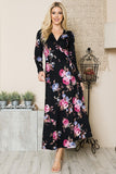 Floral Maxi Wrap Dress - 2 Color options