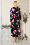 Floral Maxi Wrap Dress - 2 Color options