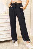 Soft Rayon Drawstring Waist Pants with Pockets - Multiple Color Options