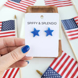 Liberty Star Studs - Blue