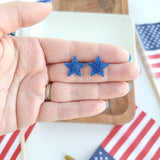 Liberty Star Studs - Blue