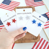 Liberty Star Studs - Silver