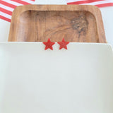 Liberty Star Studs - Red