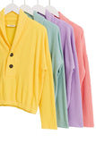 Textured Line Elastic Waist Pullover Top - 6 Color Options