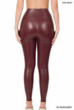 Faux Leather Leggings - 4 color options