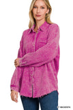 Washed Double Gauze Button Down Shirt - multiple color options