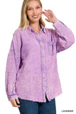 Washed Double Gauze Button Down Shirt - multiple color options