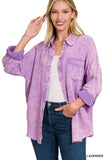 Washed Double Gauze Button Down Shirt - multiple color options