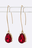 Euro Wire Teardrop Earrings - Multiple color options