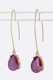 Euro Wire Teardrop Earrings - Multiple color options