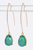 Euro Wire Teardrop Earrings - Multiple color options