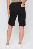 Elastic Waist Bermuda Shorts with Fray Hem - 2 Color Options