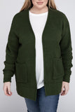 Plus Low Gauge Waffle Open Cardigan Sweater - Multiple Colors Available