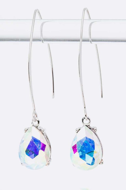 Euro Wire Teardrop Earrings - Multiple color options