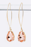 Euro Wire Teardrop Earrings - Multiple color options