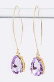 Euro Wire Teardrop Earrings - Multiple color options